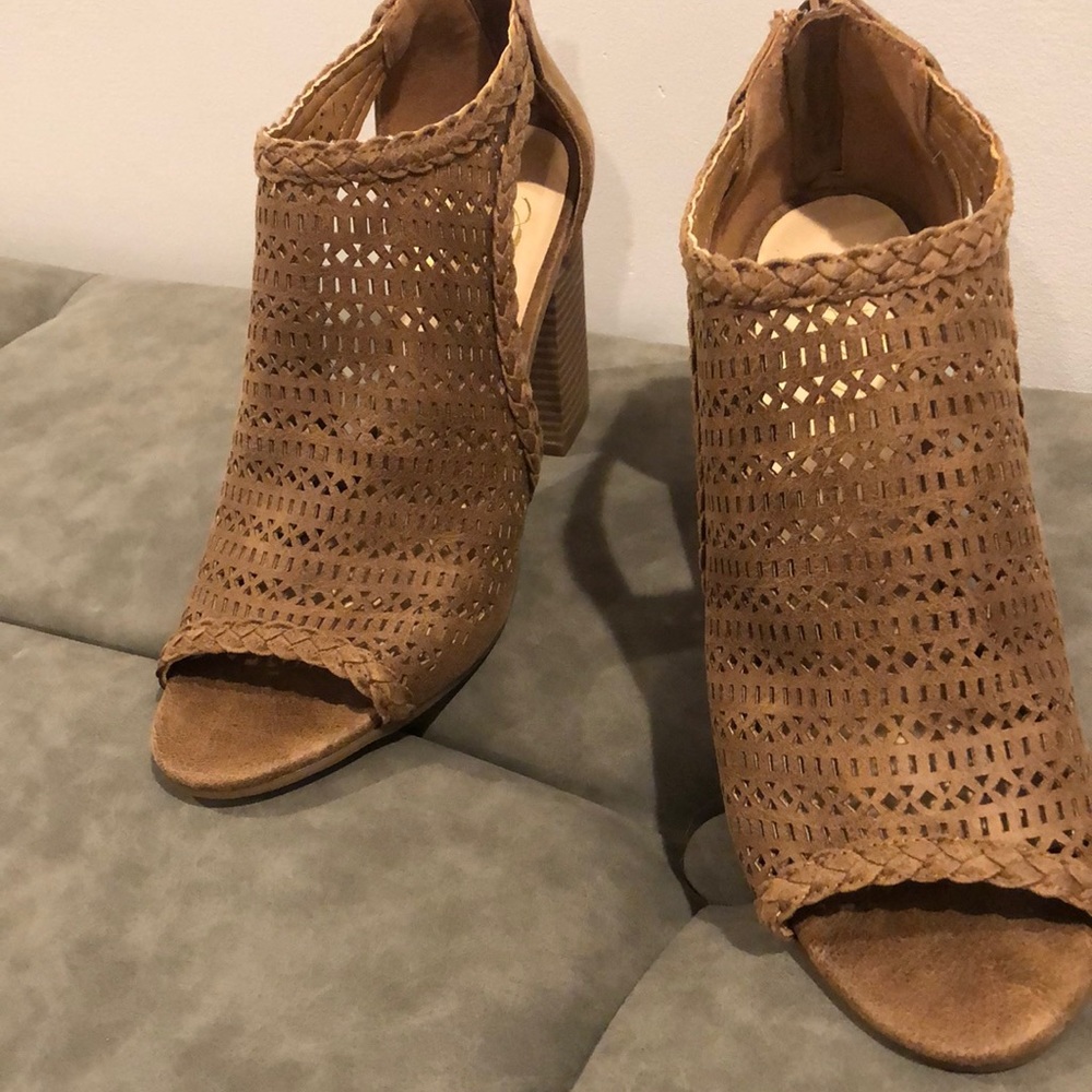 Fergie stacked heel summer boot